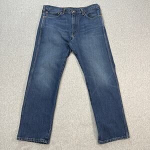 Levi's Jeans Mens W38 L32 Blue Medium Wash High Rise Straight Leg Relaxed Fit